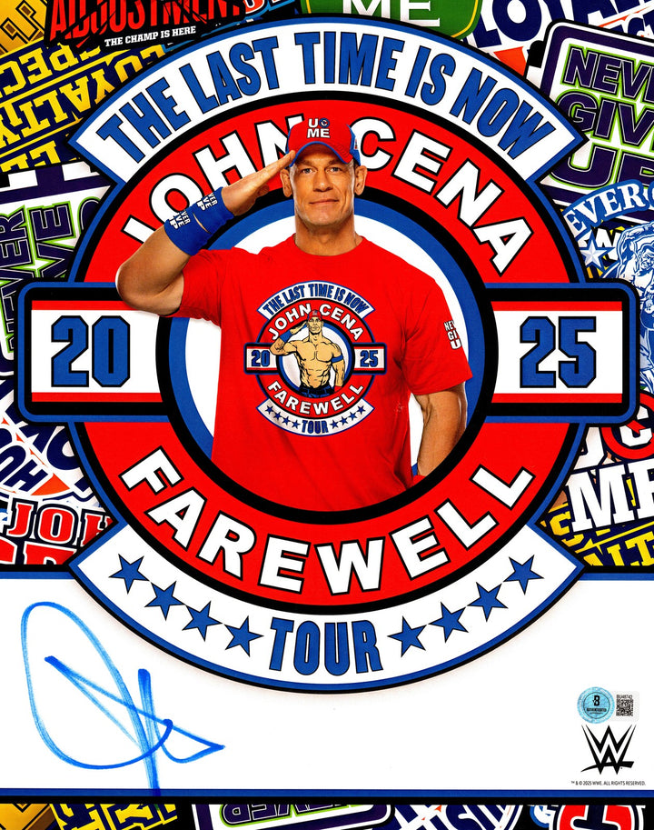 John Cena Signed 11x14 Photo WWE 2025 Farewell Tour Beckett BAS QR