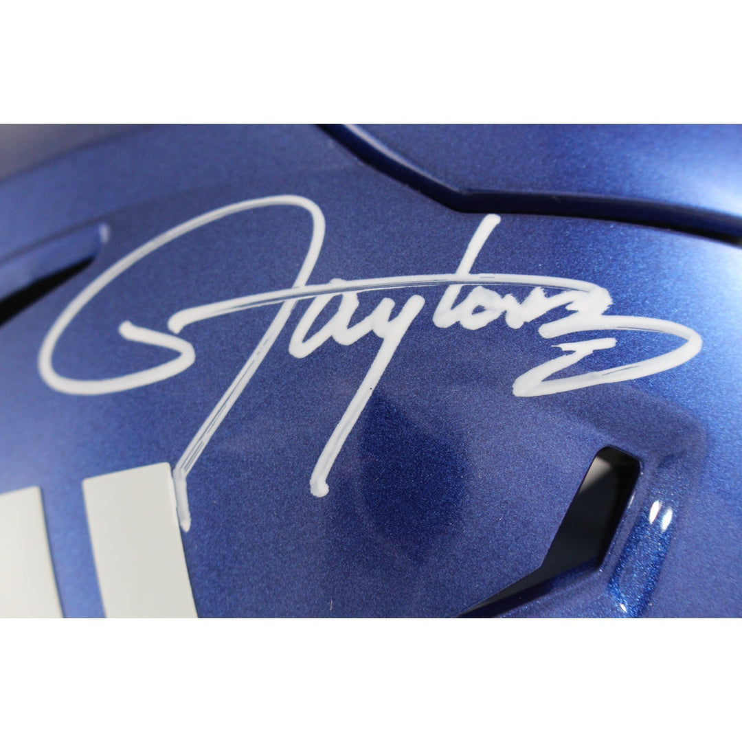 Lawrence Taylor Autographed New York Giants Mid-Size Midi Helmet Beckett 54051