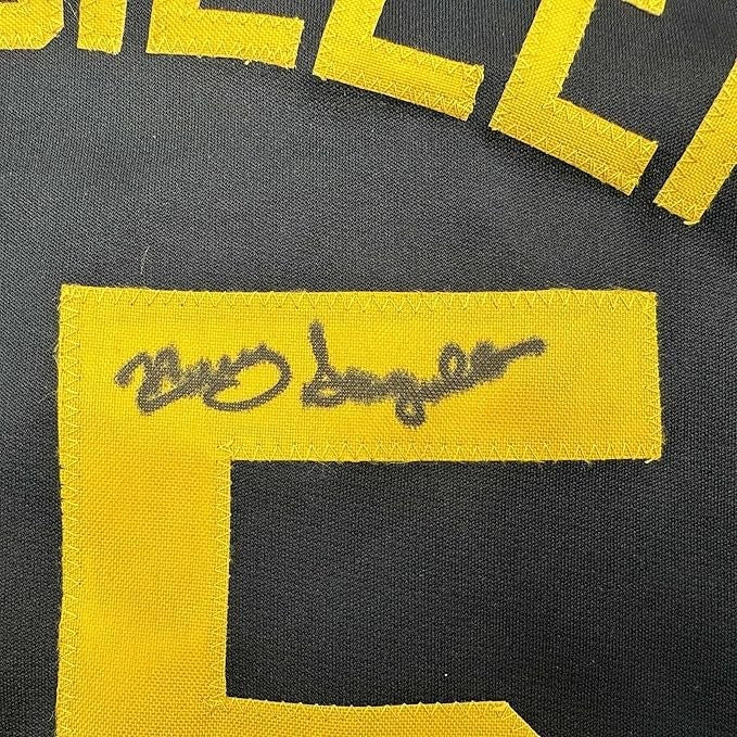 Framed Signed Manny Sanguillen 35x39 Pittsburgh Black Jersey JSA COA