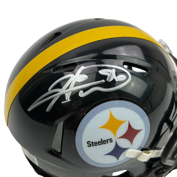 Autographed/Signed Hines Ward Pittsburgh Steelers Mini Helmet Beckett B