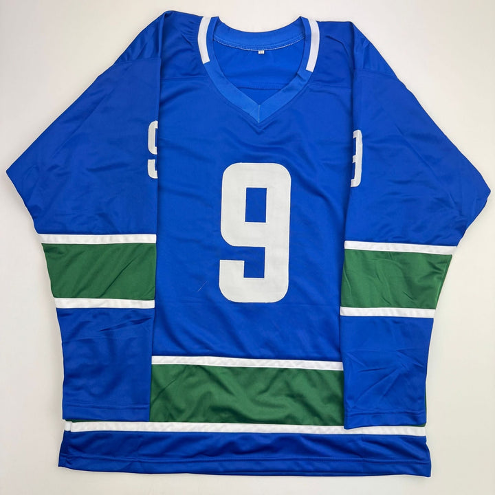 Autographed/Signed JT Miller Vancouver Blue Hockey Jersey Beckett BAS COA