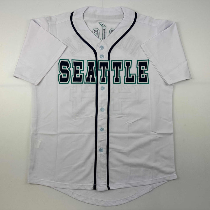 Autographed/Signed Julio Rodriguez Seattle White Jersey JSA COA Auto