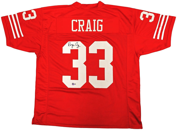San Francisco 49ers Roger Craig Signed Red Jersey Beckett Witness