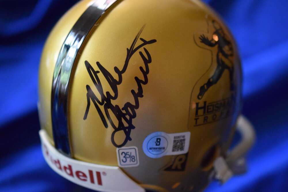 Mike Garrett Beckett BAS Autograph Heisman Mini Helmet Signed