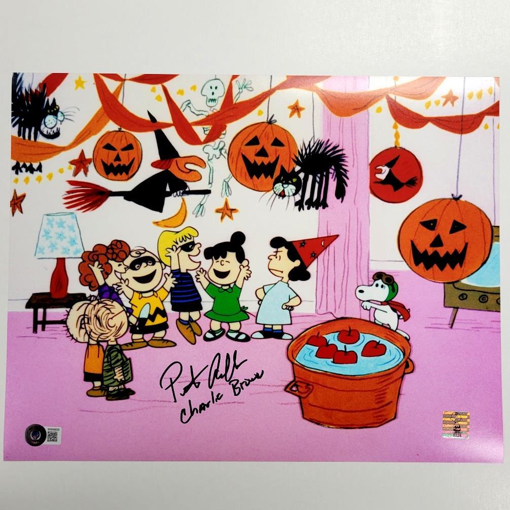 Peter Robbins signed "Charlie Brown" Halloween Party 11x14 photo ~ BAS Holo
