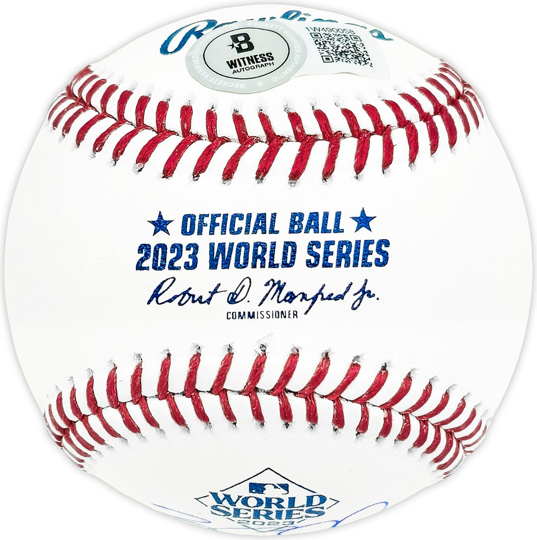 Zac Gallen Signed 2023 WS Logo MLB Baseball Arizona Diamondbacks Beckett Wit