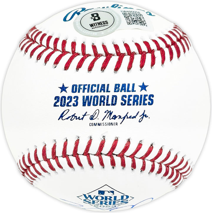 Zac Gallen Signed 2023 WS Logo MLB Baseball Arizona Diamondbacks Beckett Wit