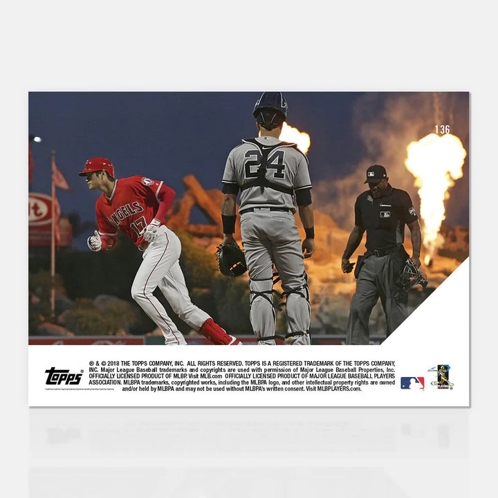 SHOHEI OHTANI 4th PLAYER THIS ERA 4+ HRs & 25+ Ks SAME MONTH TOPPS NOW CARD #136