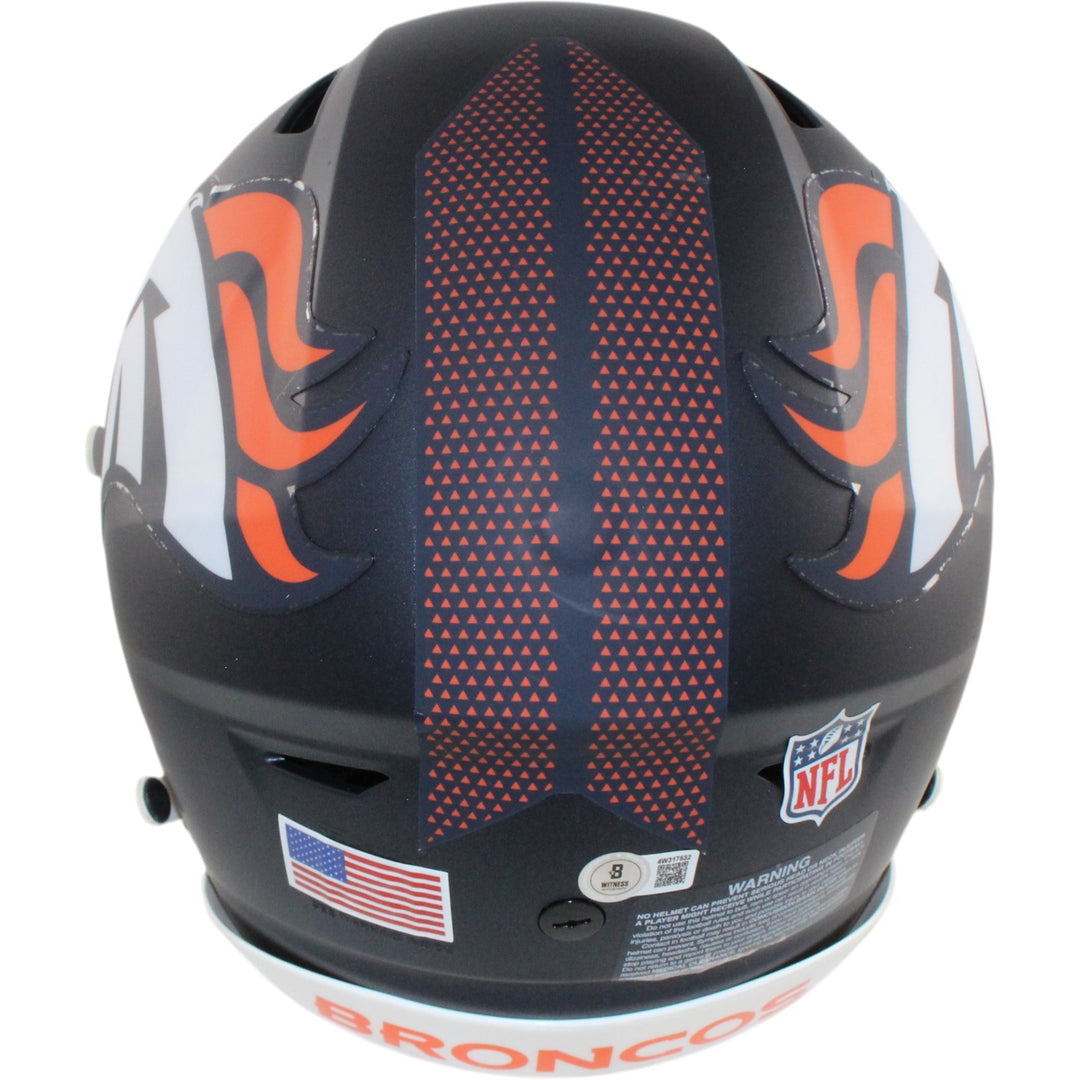 Bo Nix Autographed Denver Broncos SpeedFlex 2024 Helmet Beckett Witness 55108