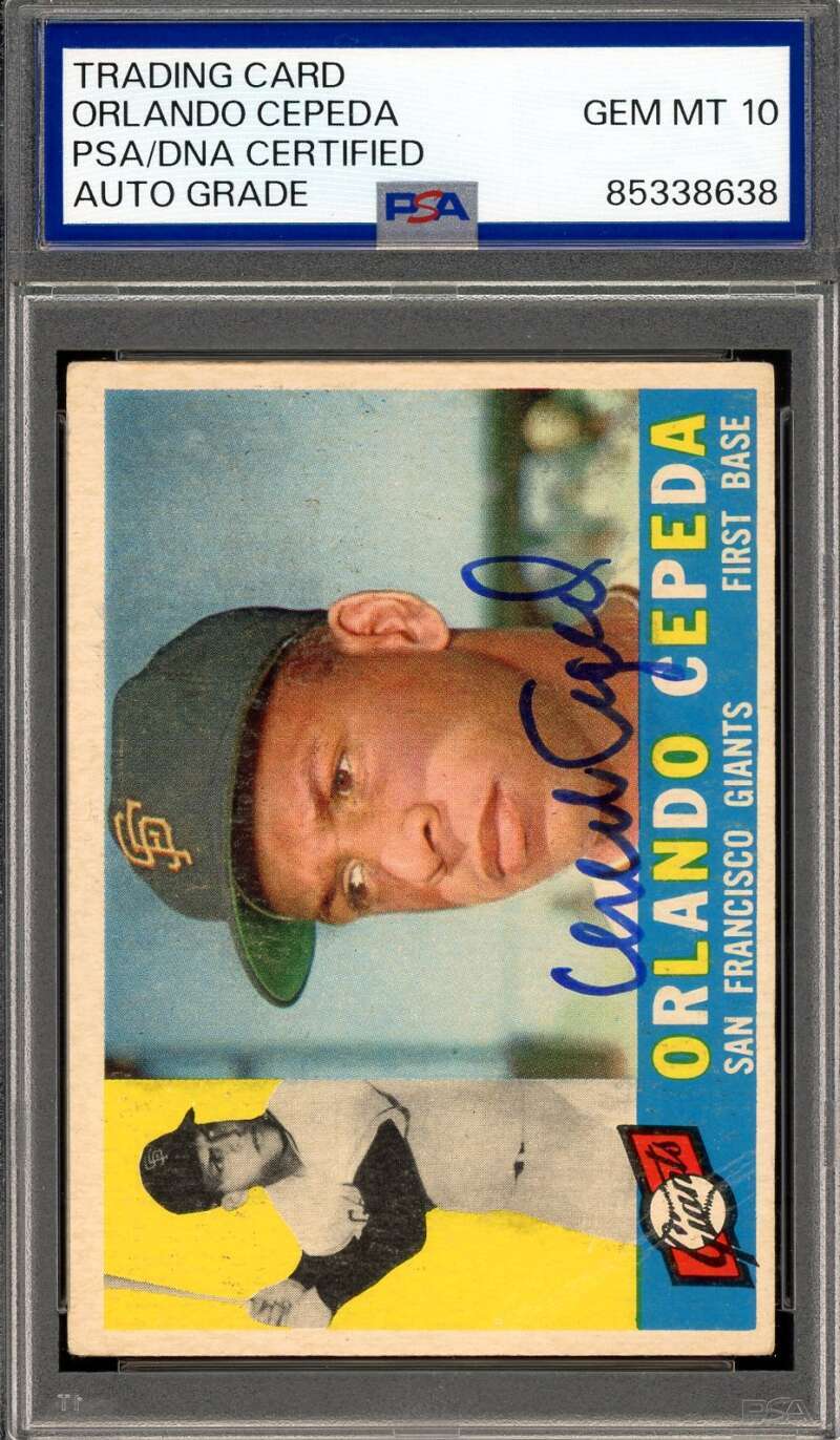 Orlando Cepeda Gem Mint 10 PSA DNA Signed 1960 Topps Autograph