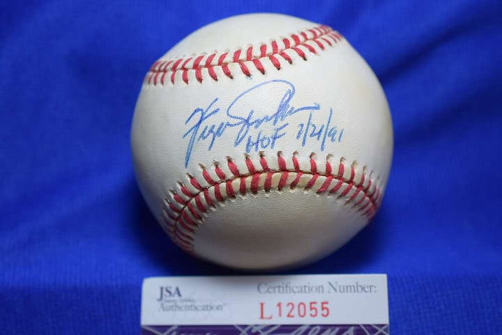 Fergie Jenkins JSA COA Autograph National League ONL Signed Baseball HOF 91