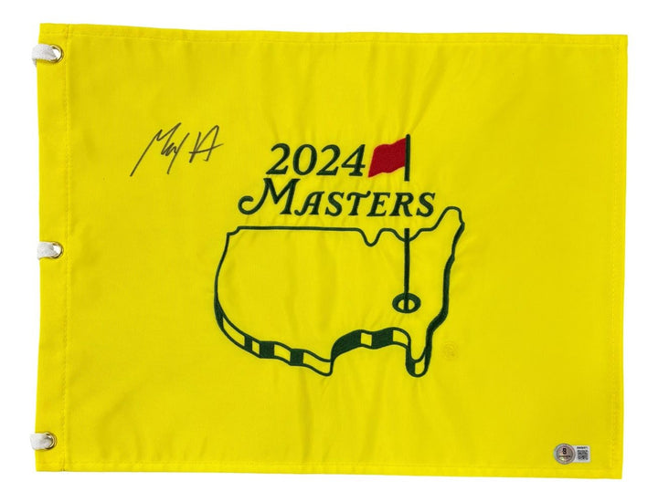 Max Homa Signed 2024 Masters Golf Flag BAS