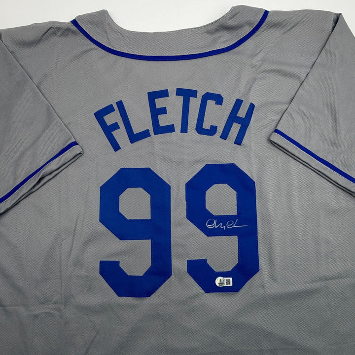 Autographed/Signed Chevy Chase Fletch Los Angeles Grey Jersey Beckett COA