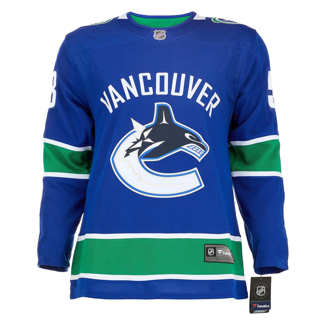 Bo Horvat Vancouver Canucks Signed & Dated 1st Goal Fanatics Jersey /53