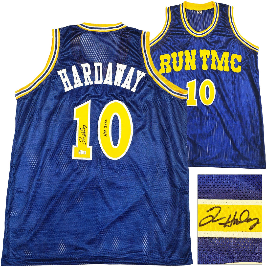 Golden State Warriors Tim Hardaway Signed Blue Jersey "HOF 2022" Beckett Wit