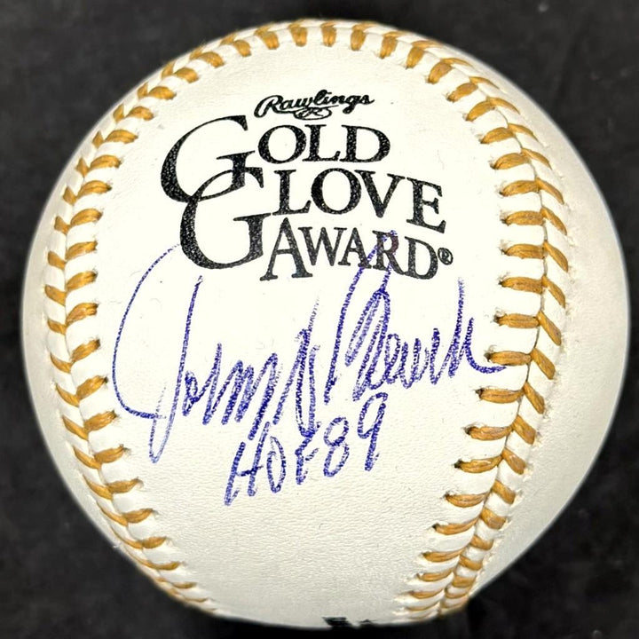 Johnny Bench signed "HOF 89" Gold Glove GG Baseball autograph Beckett BAS
