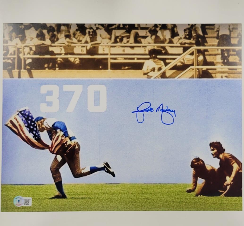 Rick Monday autograph signed 11x14 Photo Saves American Flag ~ Beckett BAS WIT