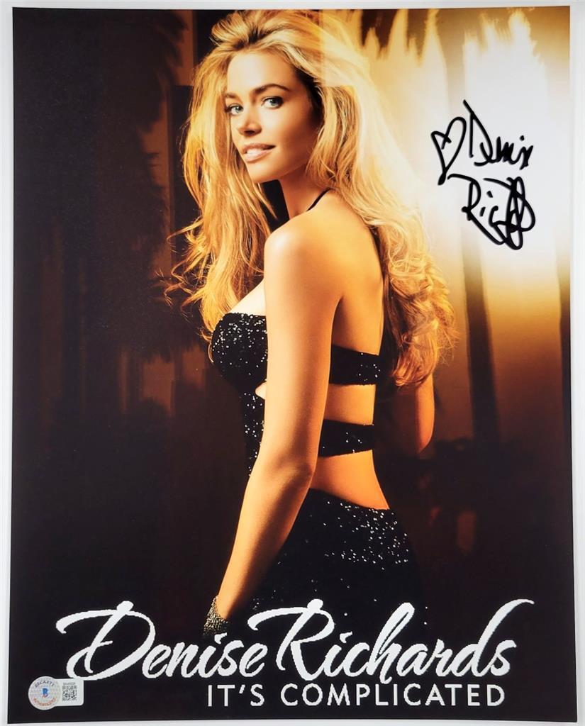 Denise Richards signed 11x14 Photo #14 model actress autograph ~ Beckett BAS