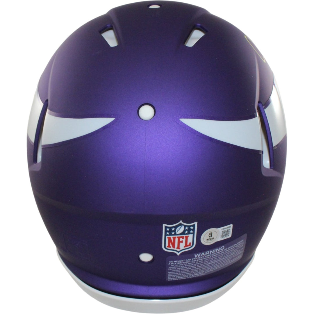 Justin Jefferson Autographed Minnesota Vikings Pro Tribute Helmet Beckett 56166