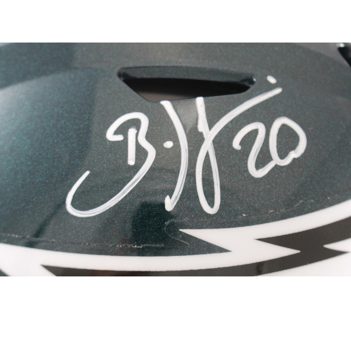 Brian Dawkns Signed Philadelphia Eagles Speedflex Helmet Beckett Witness 55779