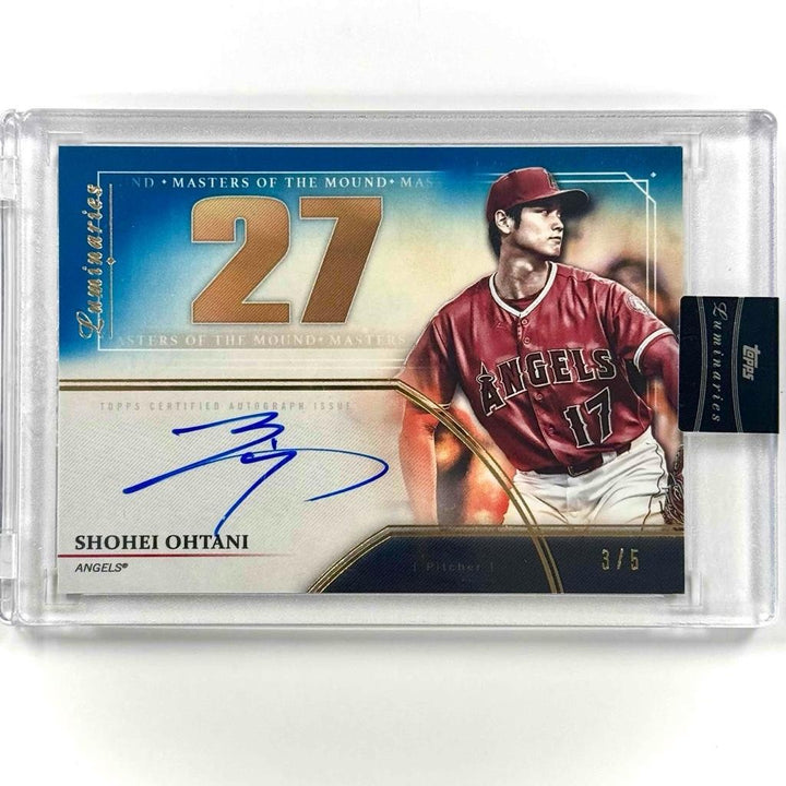 2020 Topps Luminaries Shohei Ohtani autograph Masters of Mound on-card auto /5