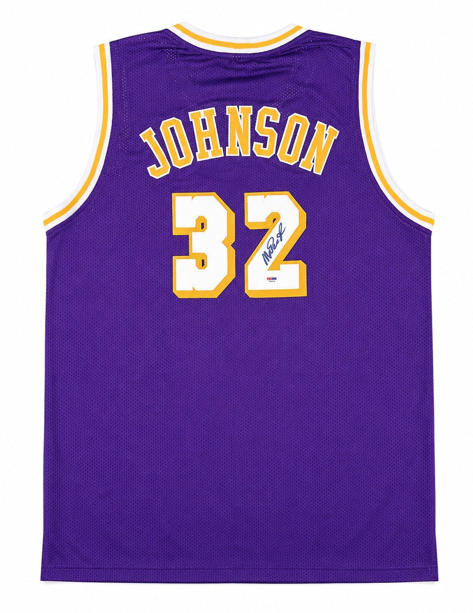 Los Angeles Lakers Magic Johnson Signed Purple Jersey PSA/DNA