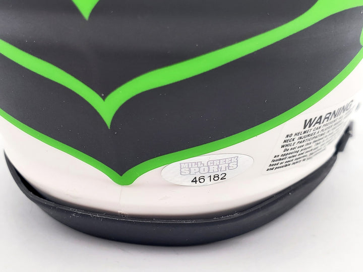 Tyler Lockett Signed Seahawks Lunar Eclipse White Speed Mini Helmet MCS Holo