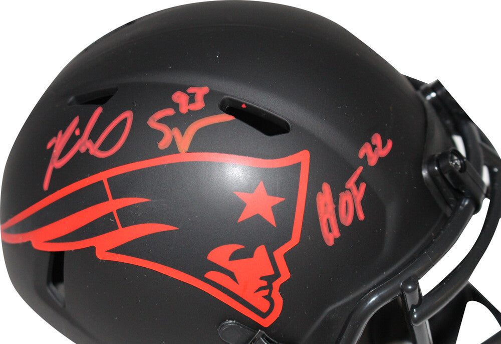Richard Seymour Signed New England Patriots Eclipse Mini Helmet Beckett 40707
