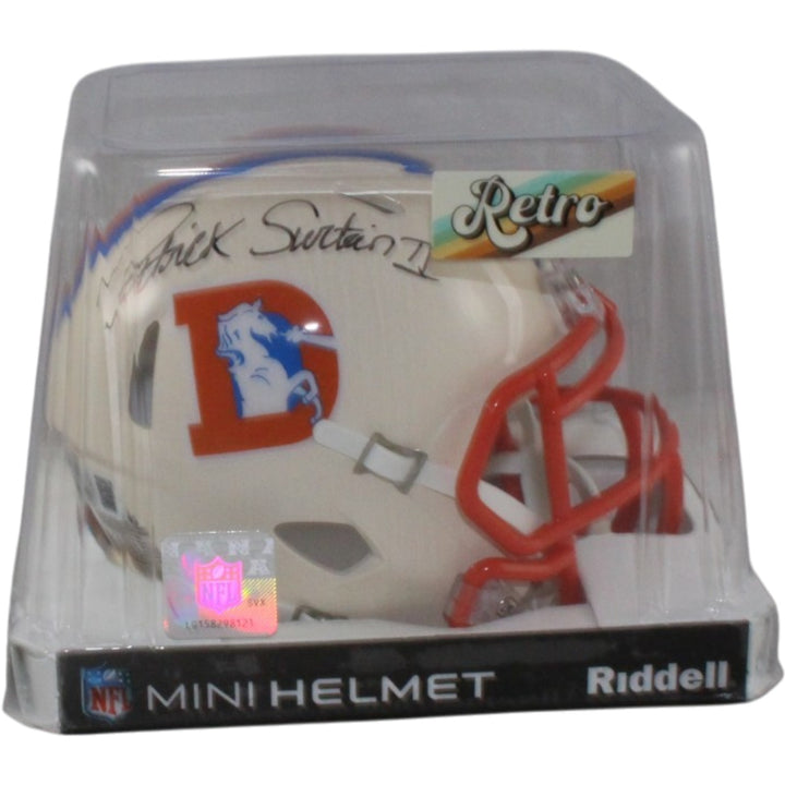 Patrick Surtain Autographed Denver Broncos Retro Mini Helmet Beckett 56422