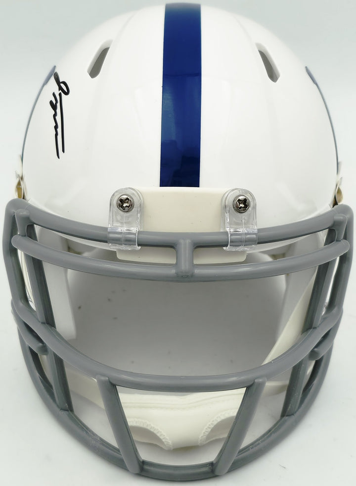 Jonathan Taylor Signed Indianapolis Colts White Speed Mini Helmet Beckett Wit