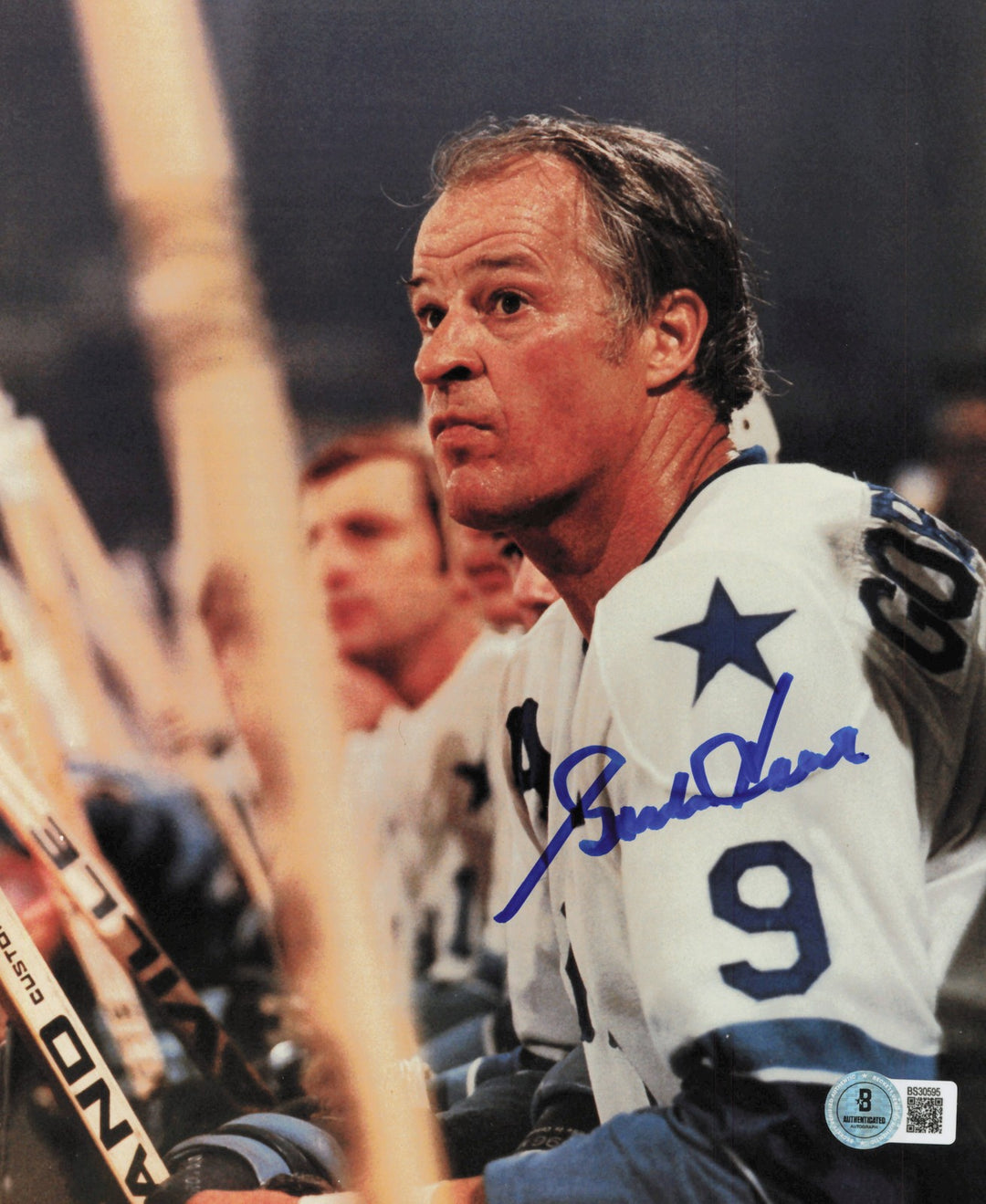 Gordie Howe Autographed Signed 8x10 Photo Houston Aeros Beckett BAS QR #BS30595