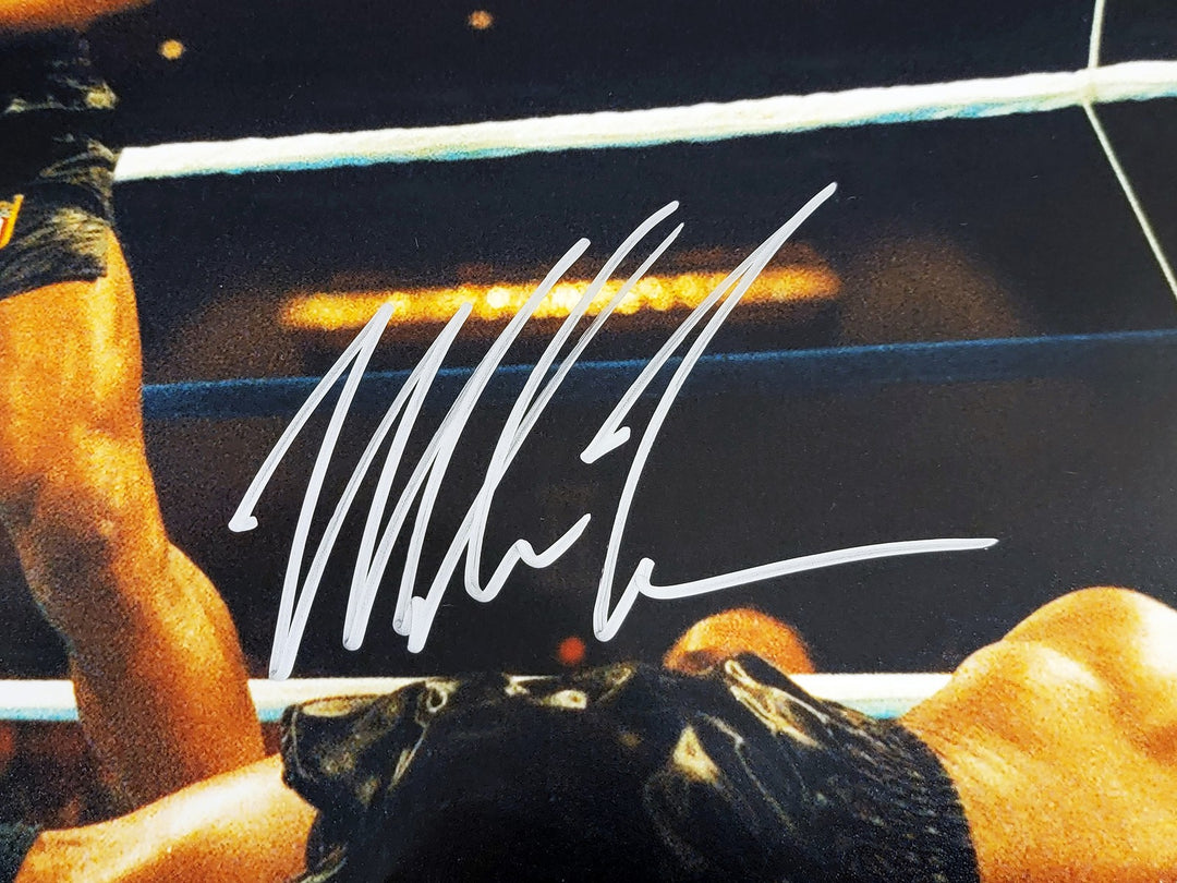 Mike Tyson Signed 16x20 Photo Standing Over Beckett BAS