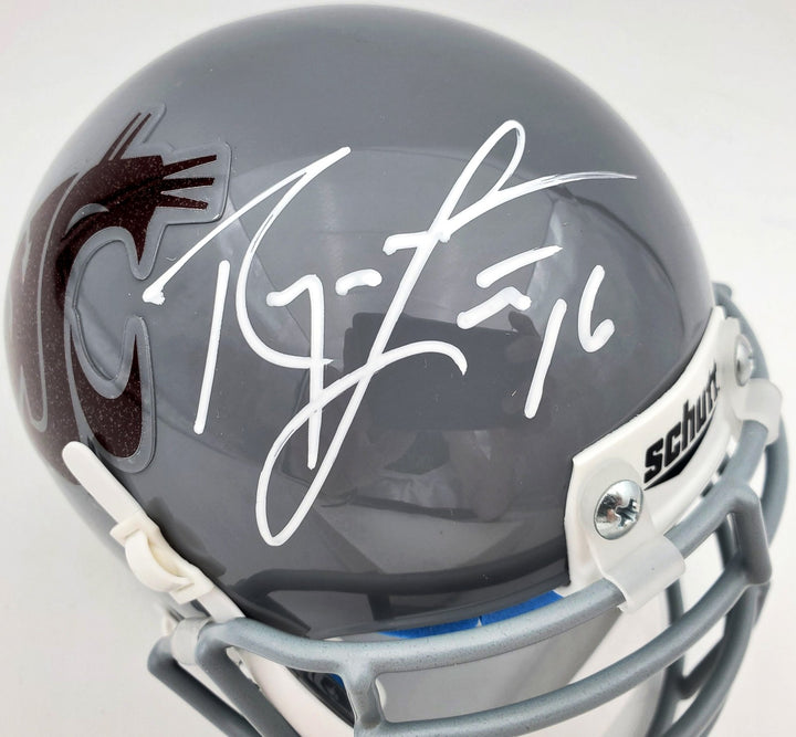 Ryan Leaf Signed Washington State Cougars Gray Schutt Mini Helmet Beckett
