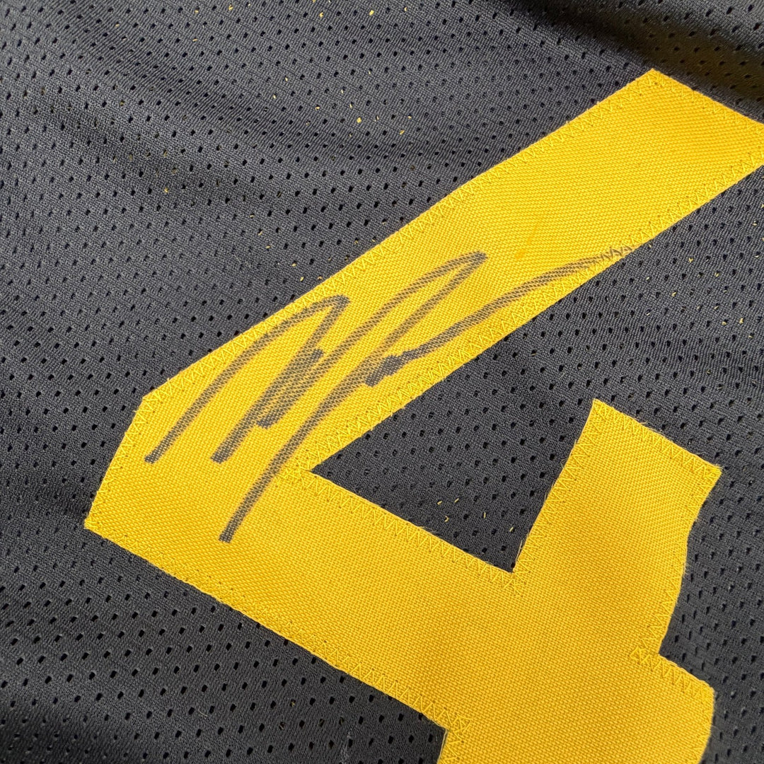 Autographed/Signed Moses Moody Golden State Black Jersey Beckett BAS COA
