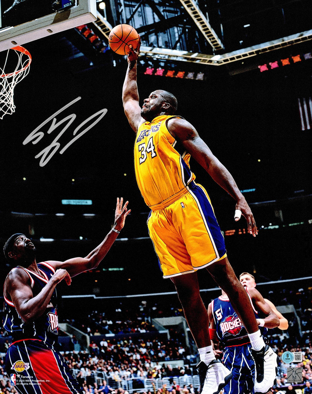 Shaquille Shaq O'Neal Signed 16x20 Photo Los Angeles Lakers Fanatics Holo