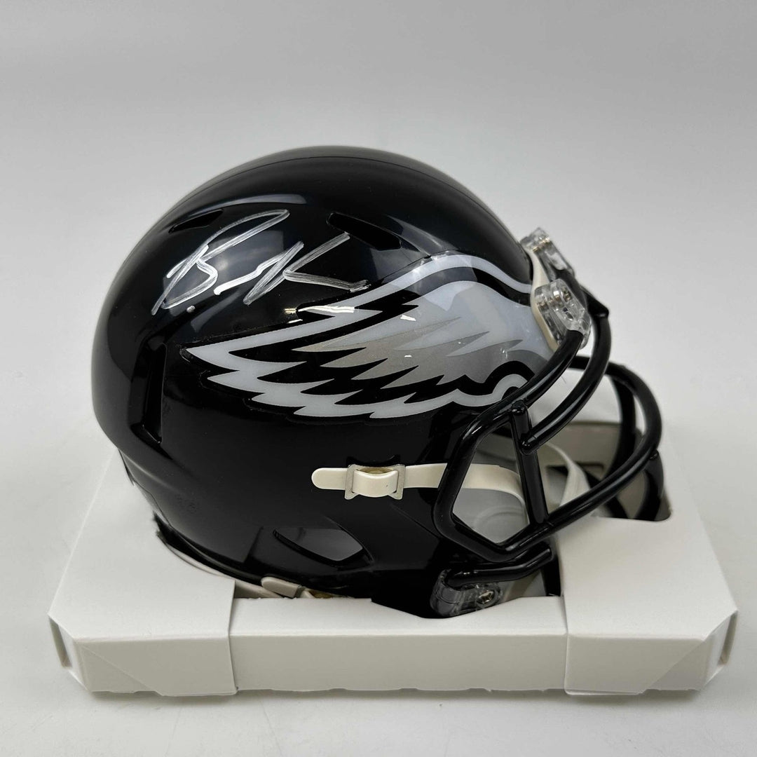 Autographed/Signed Brandon Graham Eagles Eclipse Mini Helmet Beckett COA