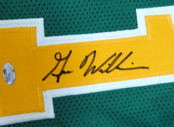 Seattle Sonics Gus Williams Autographed Signed Green Jersey MCS Holo