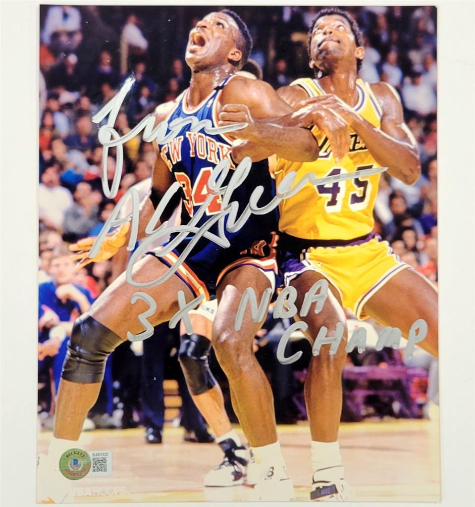 AC Green signed "3x NBA Champ" Lakers 8x10 Photo autograph ~ Beckett BAS