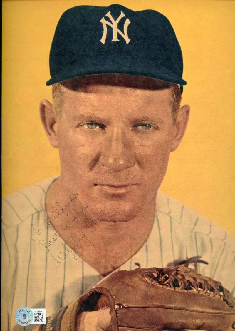 Whitey Ford Beckett BAS Signed  Vintage 8x10 Photo Autographed