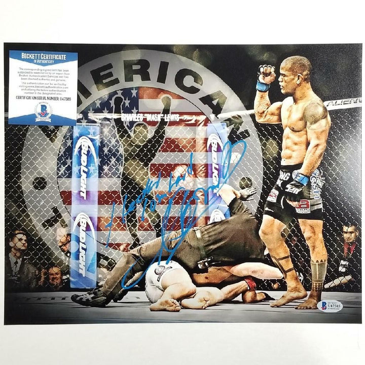 Hector Lombard signed 11x14 Photo UFC MMA Autograph ~ Beckett BAS COA