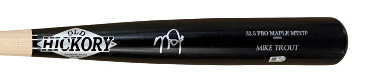 Mike Trout Signed Old Hickory Game Model Bat  Auto MLB Holo LA Angels MVP