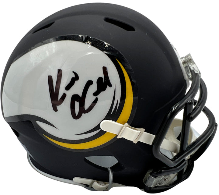 KEVIN O’CONNELL SIGNED AUTOGRAPH MINNESOTA VIKINGS FOOTBALL MINI HELMET JSA