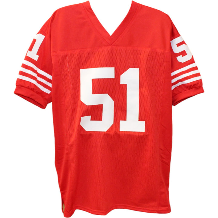 Ken Norton Jr. Autographed/Signed Pro Style Red Jersey Beckett 44684