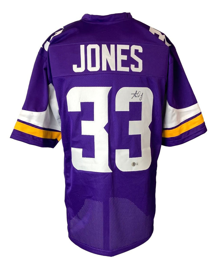 Aaron Jones Minnesota Signed Autographed Purple Football Jersey BAS ITP