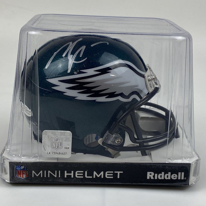 Autographed/Signed MICHAEL MIKE VICK Philadelphia Eagles Mini Helmet Beckett COA