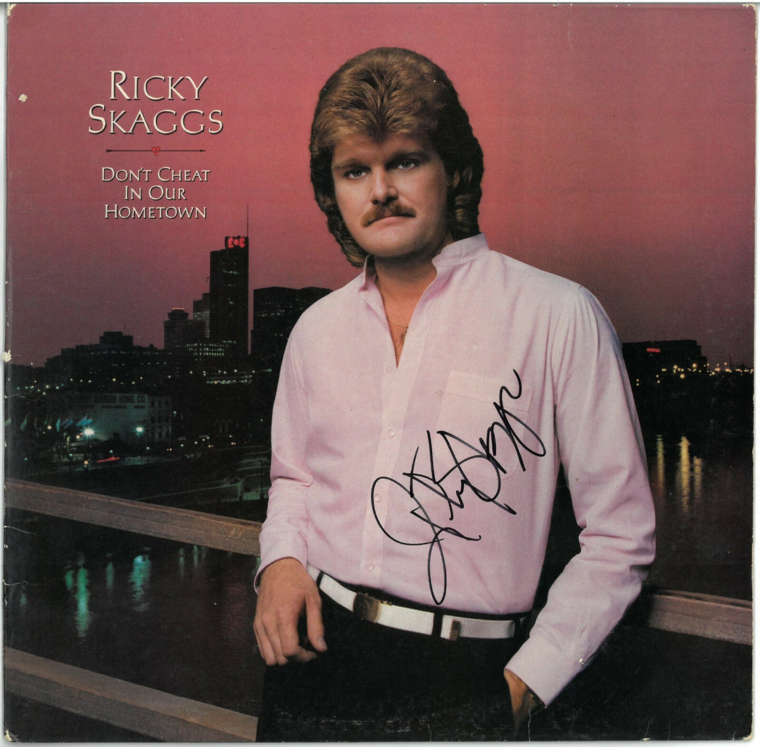 Ricky Skaggs signed 83 Don't Cheat In Hometown Album Cover/LP/Vinyl Record - JSA