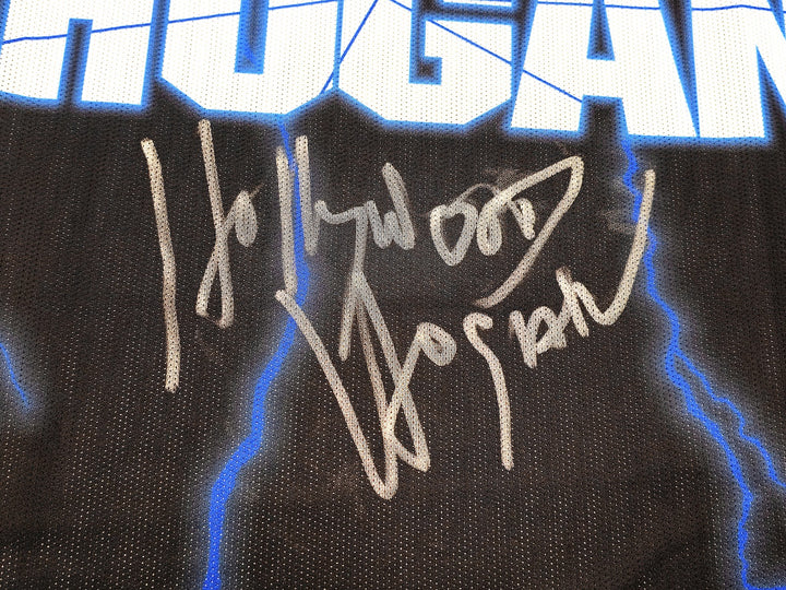 WWE Hulk Hogan Autographed Signed Black Jersey "Hollywood Hogan" Beckett Wit
