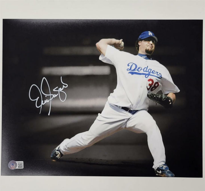 Eric Gagne Full Autograph signed LA Dodgers 11x14 Photo ~ Beckett BAS Witness
