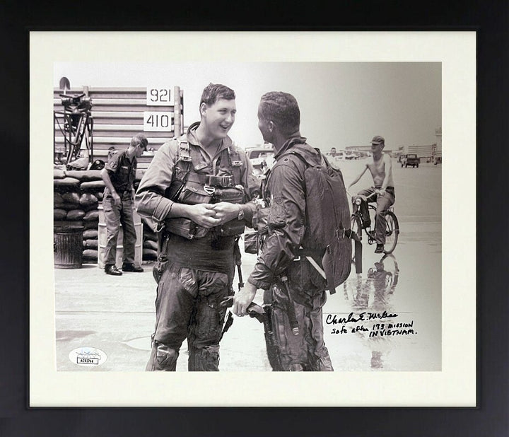 Charles E. McGee signed 8x10 Photo Framed-JSA- Vietnam/Tuskegee Airmen/Red Tails