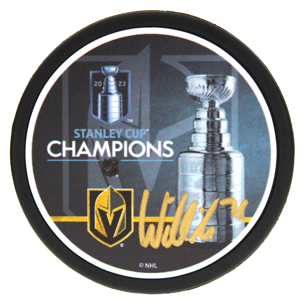 William Karlsson Autographed 2023 Stanley Cup Vegas Golden Knights Puck IGM COA